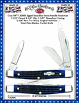W.R. Case & Son's Cutlery CA2806 CASE XX� Jigged Navy Blue Bone Handle Medium Stockman Pocket Knife 