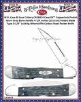 W.R. Case & Sons Cutlery CA58424 Case XX� Copperlock Pocket Worn Gray Bone Handle 4-1/4 Inches (10.8 cm) Folded Blade Type 3-1/4" Locking Wharncliffe Carbon Steel Pocket Knife 