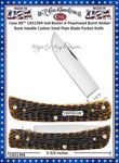 W.R. Case & Sons Cutlery CA51394 Case XX Sod Buster Jr Jig Burnt Amber Bone Handle Carbon Steel Pocket Knife