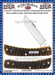 W.R. Case & Sons Cutlery CA51394 Case XX� Sod Buster Jr Jig Burnt Amber Bone Handle Carbon Steel Pocket Knife