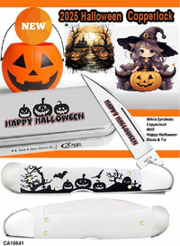 W.R. Case & Sons Cutlery CA10641 Case XX™ Happy Halloween Copperlock White Synthetic Handle Stainless Steel Pocket Knife W.R. Case & Sons Cutlery CA10641 Case XX™ Happy Halloween Copperlock White Synthetic Handle Stainless Steel Pocket Knife