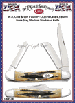 W.R. Case & Son's Cutlery CA3578 Case 6.5 Burnt Bone Stag Medium Stockman Knife
