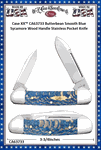 W.R. Case & Sons Cutlery CA63733 Case XX� Butterbean Smooth Blue Sycamore Wood Handle Stainless Pocket Knife 