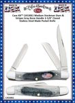W.R. Case & Son's Cutlery CA53061 Case XX� Medium Stockman Stars & Stripes Gray Bone Handle 3-5/8" Closed Stainless Steel Blade Pocket Knife