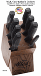 W.R. Case & Sons Cutlery CA31725 CaseXX Black Synthetic Handle 9 Piece Kitchen Knife Set Wooden Knife Block
