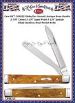 W.R. Case & Sons Cutlery CA58213 Case XX™ Baby Doc Smooth Antique Bone Handle 2-7/8" Closed 2-1/4" Spear Point 2-1/4" Spatula Stainless Steel Pocket Knife W.R. Case & Sons Cutlery CA58213 Case XX™ Baby Doc Smooth Antique Bone Handle 2-7/8" Closed 2-1/4" Spear Point 2-1/4" Spatula Stainless Steel Pocket Knife