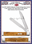 W.R. Case & Sons Cutlery CA58213 Case XX� Baby Doc Smooth Antique Bone Handle 2-7/8" Closed 2-1/4" Spear Point 2-1/4" Spatula Stainless Steel Pocket Knife 