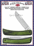 W.R. Case & Son's Cutlery CA66383 Case XX� Sodbuster Jr Green Black Laminate Wood Handle 3-3/4" Closed S35VN Steel Pocket Knife