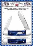 W.R. Case & Sons Cutlery CA23449 Case XX� Butterbean Blue Pearl Kirinite Handle 2-3/4" Closed 2" Spear Point 1-1/2" Pen Stainless Steel Pocket Knife 
