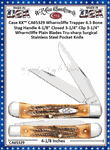 W.R. Case & Sons Cutlery CA65329 Case XX� Wharncliffe Trapper 6.5 Bone Stag Handle 4-1/8" Closed 3-1/4" Clip 3-1/4" Wharncliffe Plain Blades Tru-sharp Surgical Stainless Steel Pocket Knife