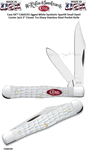 W.R. Case & Sons Cutlery CA60193 Case XX� Jigged White Synthetic SparXX Small Swell Center Jack 3" Closed  Tru-Sharp Stainless Steel Pocket Knife 