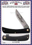 W.R. Case & Sons Cutlery CA092 Case XX Sodbuster Pocket Knife 4-5/8" Closed, 3-3/4" Skinner Etched Stainless Steel Plain Blade Jet-Black Synthetic Handle