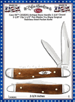 W.R. Case & Son's Cutlery CA58201 Case XX� Antique Bone Handle Peanut 2-3/4" Closed 2-1/8" Clip 1-1/2" Pen Blades Tru-Sharp Surgical Stainless Steel Pocket Knife