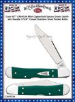 W.R. Case & Son's Cutlery CA64534 Case XX� Mini Copperlock Spruce Green Synthetic Handle 3-5/8" Closed Stainless Steel Blade Pocket Knife