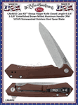 W.R. Case & Sons Cutlery CA64692 Case XX� Kinzua Flipper Knife Closed Length 4-3/4" 3-3/8" Embellished Brown Milled Aluminum Handle CPM-S35VN Stonewashed Stainless Steel Spear Blade