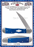 W.R. Case & Sons Cutlery CA16756 Case XX� Blue G10 Handeled Pocket Knife 4-1/4" Closed 3-1/4" Locking Wharncliffe, Tru-Sharp Stainless Steel Pocket Knife