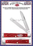 W.R. Case & Sons Cutlery CA10847 Case XX Baby Doc Stars & Stripes Dark Red Bone Handle 2-7/8" Closed Stainless Steel Pocket Knife