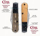 W.R. Case & Sons Cutlery CA53161 Case XX Barlow XR Crossroads Woodgrain Richlite S35VN Steel Pocket Knife
