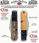 W.R. Case & Sons Cutlery CA53160 Case XX� Barlow XR Crossroads Woodgrain Richlite S35VN Steel Pocket Knife