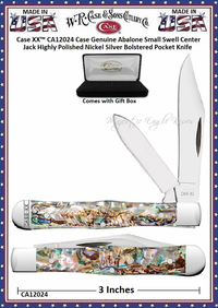 W.R. Case & Sns Cutlery CA12024 Case XX™ Smooth Abalone Handle Small Swell Center Jack Stainless Pocket Knife! W.R. Case & Sns Cutlery CA12024 Case XX™ Smooth Abalone Handle Small Swell Center Jack Stainless Pocket Knife!
