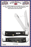W.R. Case & Son's Cutlery CA65016 CASEXX Jigged Genuine Buffalo Horn Handled Mini Trapper Pocket Knife 