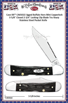 W.R. Case & Son's Cutlery CA65022 CASEXX Jigged Genuine Buffalo Horn Mini Copperlock Handled Pocket Knife 