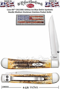 W.R. Case & Son's Cutlery CA65315 CaseXX Assisted Opening 6.5 Bone Stag Handle TrapperLock Folding Pocket Knife W.R. Case & Son's Cutlery CA65315 CaseXX Assisted Opening 6.5 Bone Stag Handle TrapperLock Folding Pocket Knife