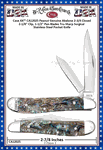 W.R. Case & Sons Cutlery CA12025  Case XX� Peanut Genuine Abalone 2-3/4 Closed 2-1/8" Clip, 1-1/2" Pen Blades Tru-Sharp Surgical Stainless Steel Pocket Knife 