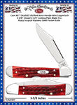 W.R. Case & Sons Cutlery CA10307 Case XX� Mini Copperlock Old Red Bone Handle 3-3/8" Closed Tru-Sharp Stainless Pocket Knife