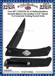 W.R. Case & Sons Cutlery CA52233 Case XX� Tec-X Harley-Davidson FL-4 Linerlock Folding Pocket Knife 4-1/2" Closed 3-1/2" Stainless Steel Drop Point Plain Blade with a Black Coated Finish Black G-10 Handles