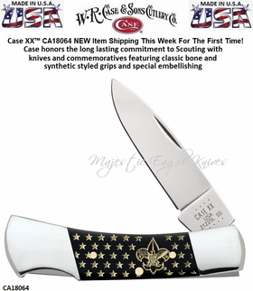  W.R. Case & Sons Cutlery CA18064 Case XX� Boy Scouts of America Black & Gold Lock back Stainless Pocket Knife