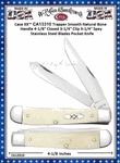 W.R. Case & Sons Cutlery CA13310 Case XX� Trapper Smooth Natural Bone Handle 4-1/8" Closed 3-1/4" Clip 3-1/4" Spey Stainless Steel Blades Pocket Knife