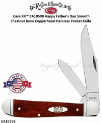 W.R. Case & Sons Cutlery CA10598 Case XX™ Happy Father's Day Smooth Chestnut Bone Copperhead Stainless Pocket Knife & Gift Tin W.R. Case & Sons Cutlery CA10598 Case XX™ Happy Father's Day Smooth Chestnut Bone Copperhead Stainless Pocket Knife & Gift Tin