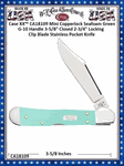 W.R. Case & Sons Cutlery CA18109 Case XX� Mini Copperlock Seafoam Green G-10 Handle 3-5/8" Closed 2-3/4" Locking Clip Green Stainless Pocket Knife 