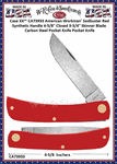 W.R. Case & Sons Cutlery CA73933 Case XX� American Workman Red Synthetic Handle Sod Buster 4-5/8" Closed Carbon Steel Blade, Stars and Stripes Shield Pocket Knife 
