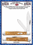W.R. Case & Son's Cutlery CA58202 Case XX� Swell Center Jack Antique Bone Handle 3" Closed 2-1/4" Clip 1-5/8" Pen Blades Tru-Sharp Surgical Stainless Steel Pocket Knife