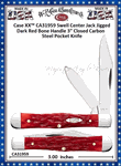 W.R. Case & Sons Cutlery CA31959 CaseXX Dark Red Bone Handle Small Swell Center Jack Pocket Knife 