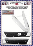 W.R. Case & Sons Cutlery CA32453 Case XX� Slant Bolster Smooth Ebony Wood Mini Trapper 2 3/4" Clip 2 3/4" Spey Tru-Sharp Surgical Stainless Steel Pocket Knife 