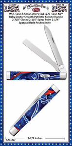W.R. Case & Sons Cutlery CA11227  Case XX� Baby Doctor Smooth Patriotic Kirinite Handle 2-7/8" Closed 2-1/4" Spear Point 2-1/4" Spatula Blade Pocket Knife