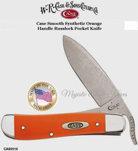 W.R. Case & Son's Cutlery CA80510 Case Smooth Synthetic Orange Handle Russlock Pocket Knife