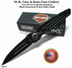 W.R. Case & Sons Cutlery CA52112 Case XX-Tec X-Harley Davidson Titanium Framelock Money Clip Knife