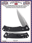 W.R. Case & Sons Cutlery CA25884 Case XX� Marilla 4-3/4" Closed 3-1/2" Locking Drop Point Plain Blade Frame Lock CPM 20CV Stainless Steel & Black Aluminum Handle Pocket Knife