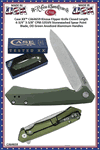 W.R. Case & Sons Cutlery  CA64659 Case XX� Kinzua 4-3/4" Closed 3-3/8" Locking Spear Frame S35VN Steel Plain Blade OD Green Aluminum Handle Pocket Knife