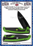 W.R. Case & Sons Cutlery CA15781 CaseXX Tec-X John Deere Textured Black and Green Handle 4-1/2" Closed Linerlock Folding Pocket Knife