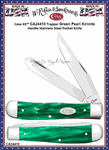 W.R. Case & Sons Cutlery Case XX� CA24410 Trapper Green Pearl Kirinite Handle 4-1/8" Closed Stainless Steel Pocket Knife