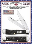 W.R. Case & Son.'s Cutlery CA18221 Case XX� Black Jigged Synthetic Bone Handle Trapper 4-1/8" Closed Pocket Knife