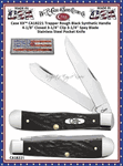 W.R. Case & Son.'s Cutlery CA18221 Case XX� Black Jigged Synthetic Bone Handle Trapper 4-1/8" Closed Pocket Knife