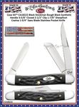 W.R. Case & Son.'s Cutlery CA18222 Case XX� Black Jigged Synthetic Bone Handle Medium Stockman 3-5/8" Closed Pocket Knife