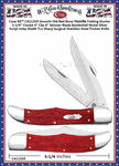 W.R. Case & Sons Cutlery Case XX� CA11324 Smooth Old Red Bone Handle Folding Hunter Pocket Knife