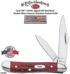 W.R. Case & Son's Cutlery Case XX� CA781 Jigged Old Red Bone Pocket Worn Peanut Stainless Pocket Knife  